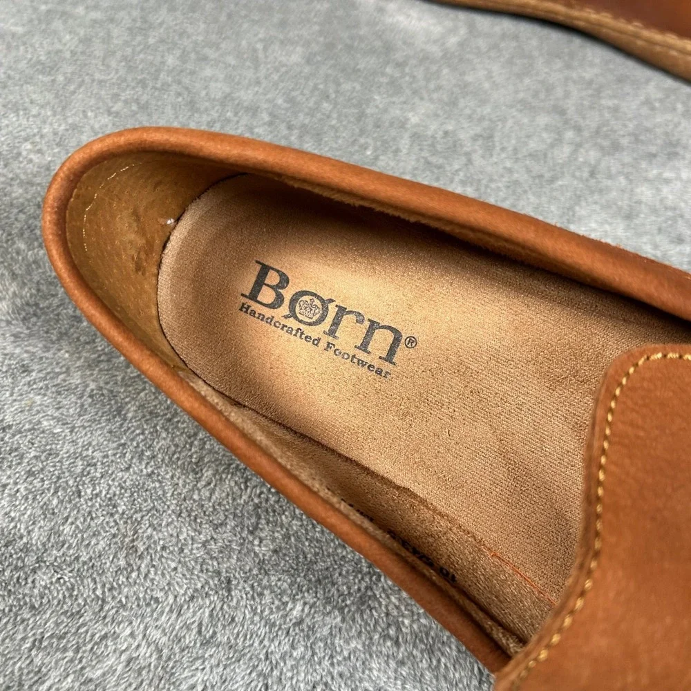 Born Leather Loafers Tan Brown Slip On Casual Shoes BM0004116 Mens 10.5 NEW - Picture 13 of 14